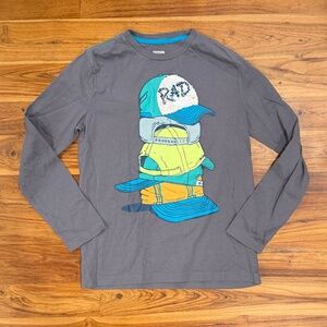 Kids Spotted Zebra Sequin Flip Long Sleeve Tee Size Large (10)